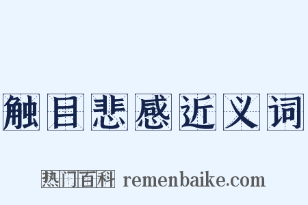 触目悲感近义词是什么意思的图片